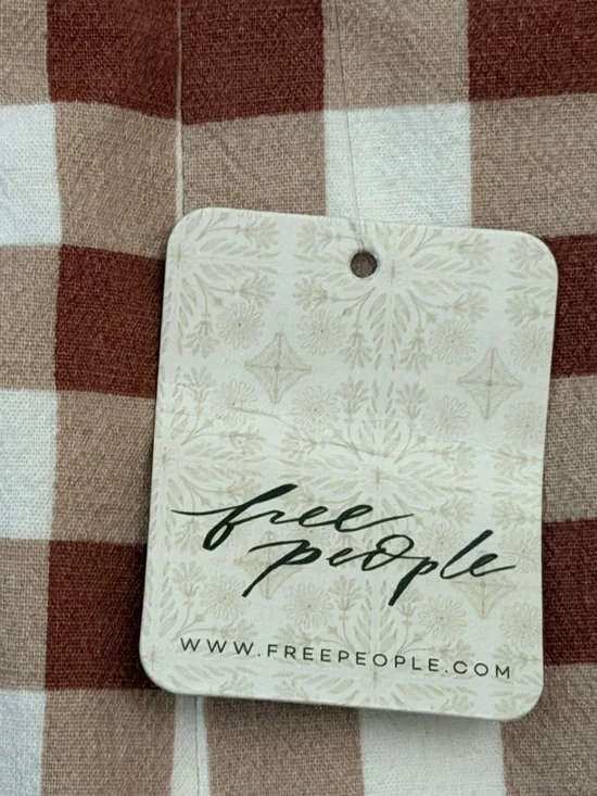 Free People Cecil Gingham Printed Halter Mini Dress Size M Flirty Coquette - Picture 4 of 6